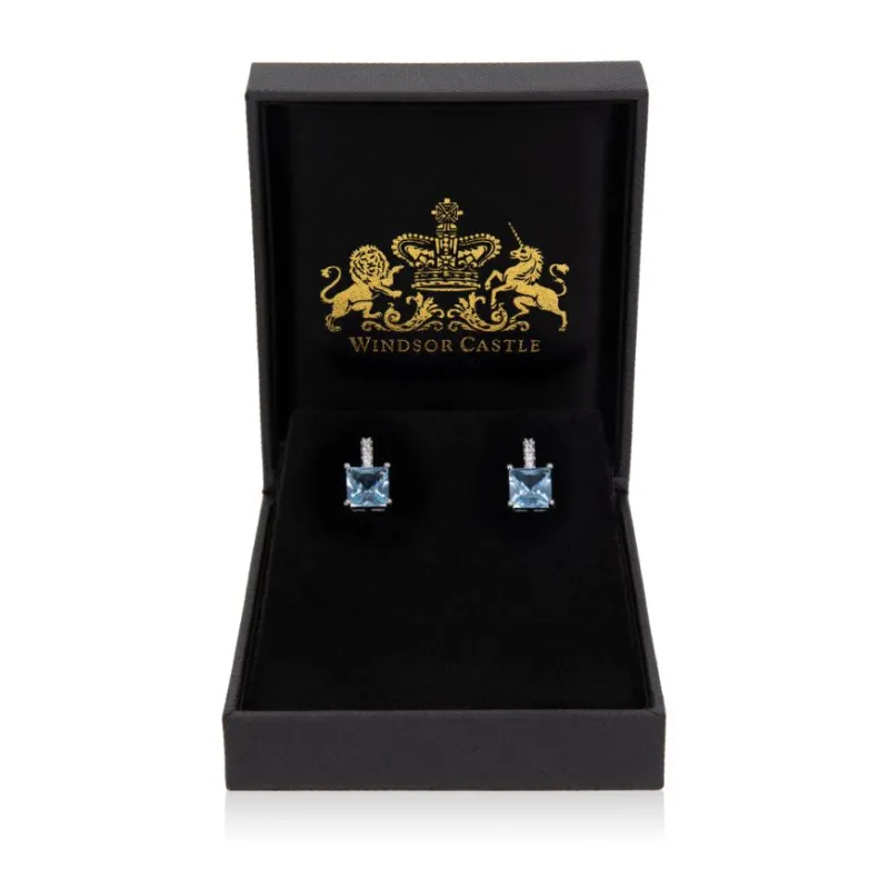 New Crystal Square Drop Earrings Earrings