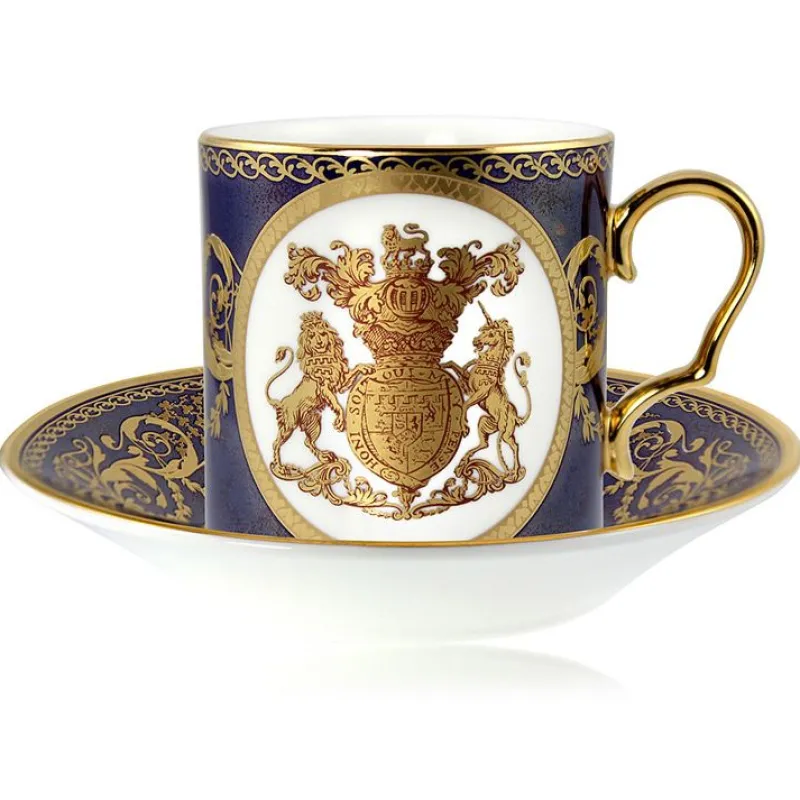 Clearance Lustre Cobalt Coffee Cup And Saucer Set Cups & Saucers