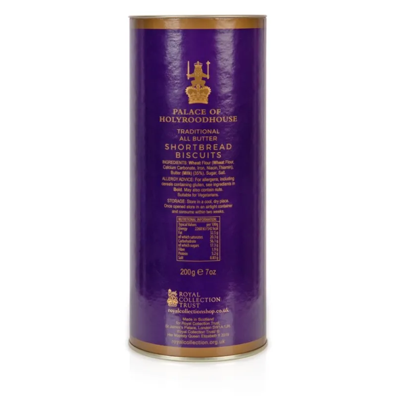 Hot Palace Of Holyroodhouse Shortbread Tube Biscuits