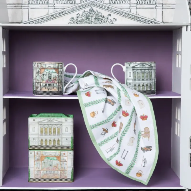 Discount Queen Mary'S Dolls' House Tea Towel Home Linens